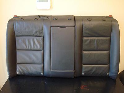 2005 Audi A6 Rear Black Leather Rear Seat Upper Cushion-dsc00296.jpg