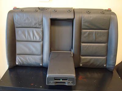 2005 Audi A6 Rear Black Leather Rear Seat Upper Cushion-dsc00297.jpg