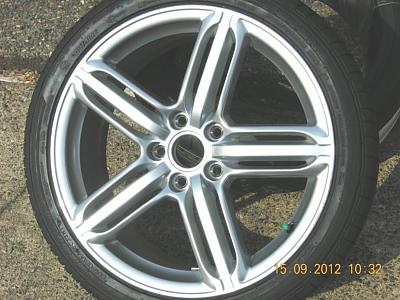 FS: One OEM A3 Tri-spoke wheel 2009-2013, Two NEW RE050A 225/40/18 TIRES 9/OBO-wheelface_dscn0036.jpg