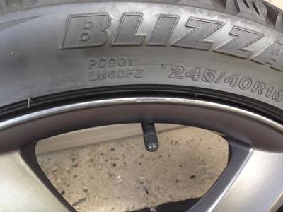 18 &quot; Winter Wheel Set Up - Bridgestone Blizzacks - 245/40R18 on 5 Spoke (twisted) GRA-photo-5-small-scrape-wheel.-jpg.jpg