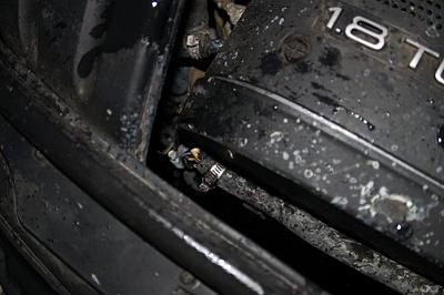 White smoke front passenger side, snapped coolant hose leaking smoke, pics-audi-1.jpg